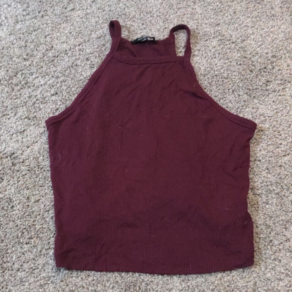 Maroon crop top